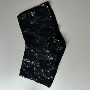 Beach Bunny Black Sequin Lace Hot Shorts